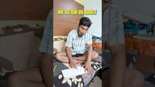 Me as Kid vs Adult💥💯 #harishhatricks #comedy #youtubeshorts #kidvsadult